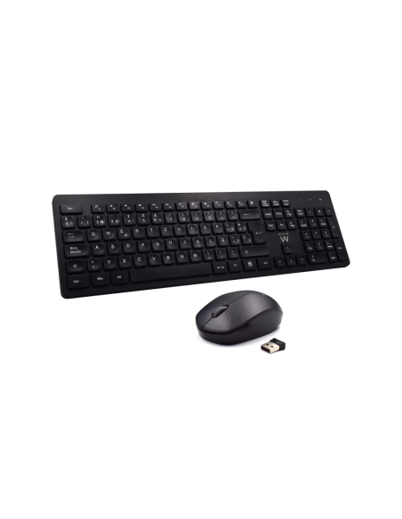 Ewent EW3256 teclado Ratón incluido Universal RF inalámbrico QWERTY Español Negro