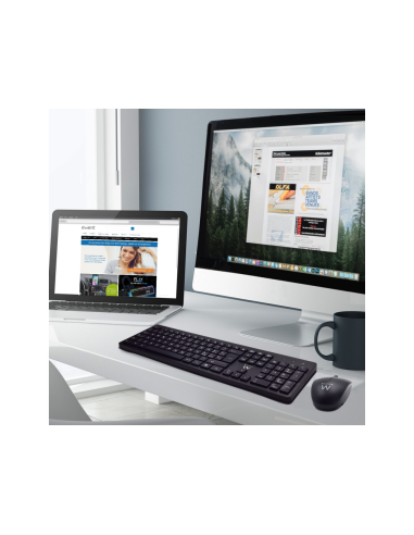 Ewent EW3256 teclado Ratón incluido Universal RF inalámbrico QWERTY Español Negro