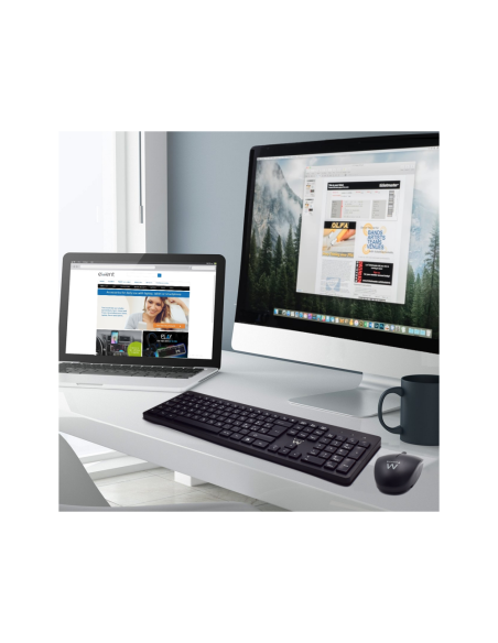 Ewent EW3256 teclado Ratón incluido Universal RF inalámbrico QWERTY Español Negro