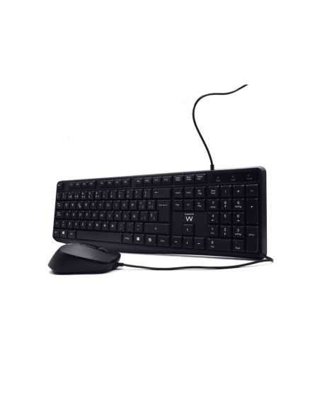 Ewent EW3006 teclado Ratón incluido Oficina USB QWERTY Español Negro