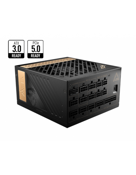 MSI MEG AI1300P PCIE5 unidad de fuente de alimentación 1300 W 24-pin ATX ATX Negro