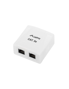 Lanberg OU5-0002-W caja de tomacorriente RJ-45 Blanco