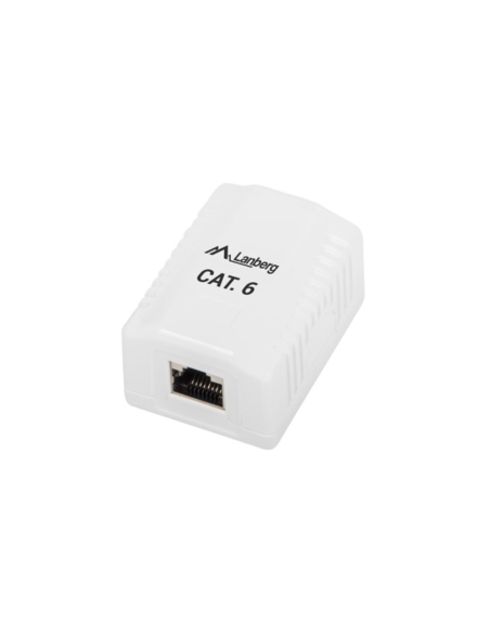 Lanberg OS6-0001-W caja de tomacorriente RJ-45 Blanco