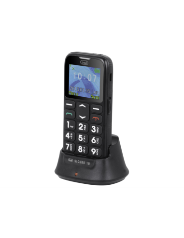 Trevi Sicuro 10 4,5 cm (1.77") Negro Teléfono para personas mayores