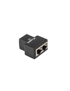 Lanberg ADS-RJ45-2RJ45-OS cable divisor y combinador Divisor de señal para cable coaxial Negro