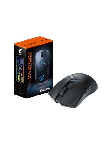 GIGABYTE AORUS M6 ratón Juego Ambidextro USB Tipo C Óptico 26000 DPI