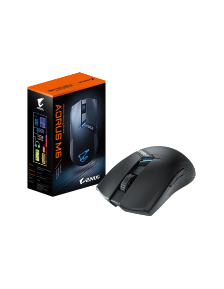GIGABYTE AORUS M6 ratón Juego Ambidextro USB Tipo C Óptico 26000 DPI