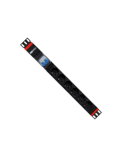 WP WPN-PDU-G02-06 unidad de distribución de energía (PDU) 6 salidas AC 1U Negro, Rojo