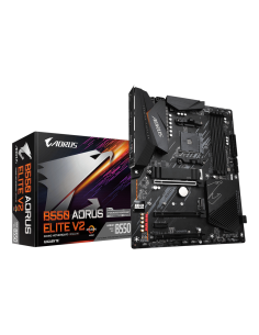 GIGABYTE B550 AORUS ELITE V2 Placa base - Procesadores AMD Ryzen 5000, VRM de 12+2 fases, hasta 4733 MHz DDR4, 1xPCIe 4.0 + 1xPC