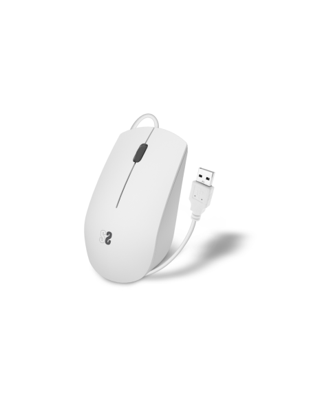 SUBBLIM Ratón Business Silencioso con cable USB 1200 DPI Blanco