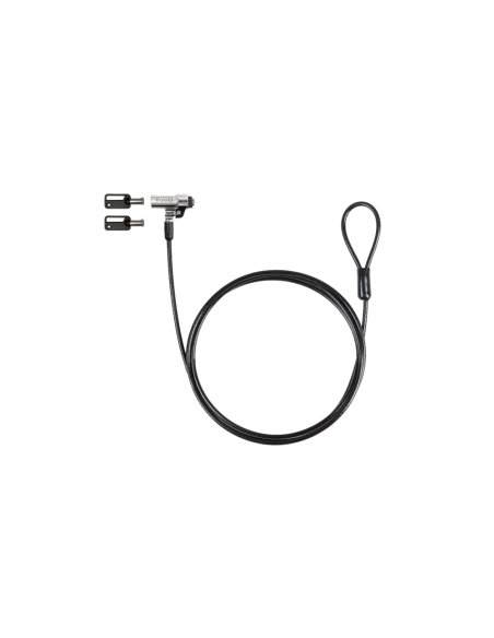TooQ Cable de Seguridad Tipo NANO con Llave para Portátiles 1.5 metros, Gris Oscuro