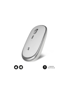 SUBBLIM Ratón Inalámbrico Mini Wireless Mini Mouse Silver