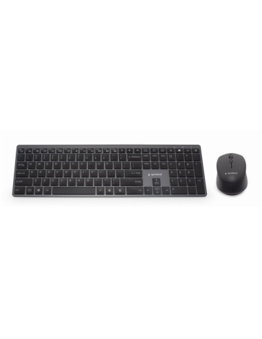 Gembird KBS-ECLIPSE-M500-PT teclado Ratón incluido Universal RF inalámbrico QWERTY Portugués Gris