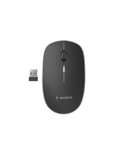 Gembird MUSW-4B-01 ratón Oficina Ambidextro RF inalámbrico Óptico 1600 DPI