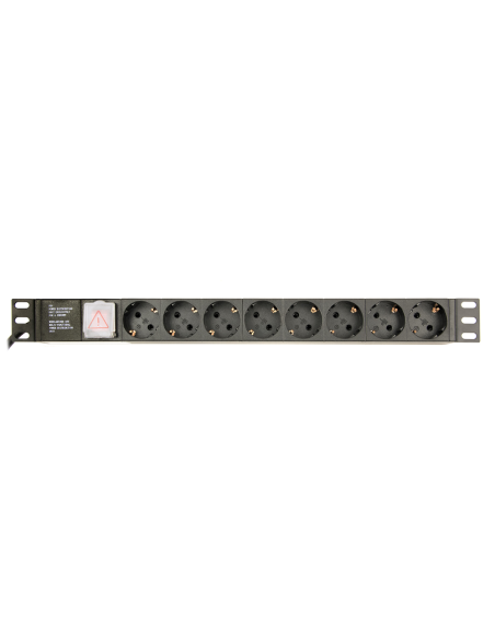 Gembird EG-PDU-014-C14 unidad de distribución de energía (PDU) 8 salidas AC 1U Negro