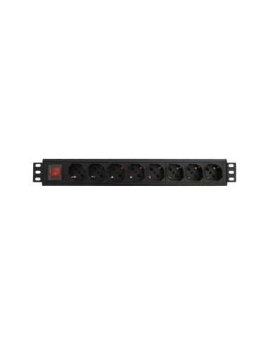 WP WPN-PDU-G01-08 unidad de distribución de energía (PDU) 8 salidas AC 1.5U Negro