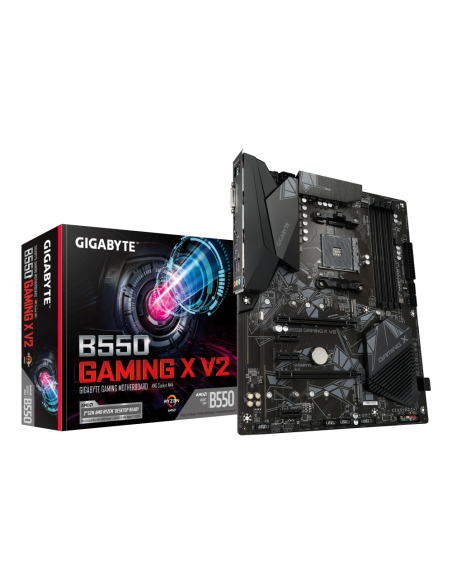GIGABYTE B550 Gaming X V2 Placa base - Procesadores AMD Ryzen 5000, VRM de 10+3 fases, hasta 4733 MHz DDR4, 1xPCIe 4.0 + 1xPCIe 