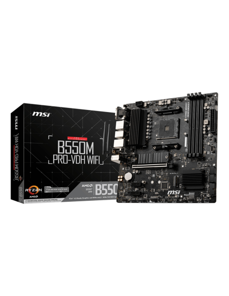 MSI B550M PRO-VDH WIFI placa base AMD B550 Zócalo AM4 micro ATX