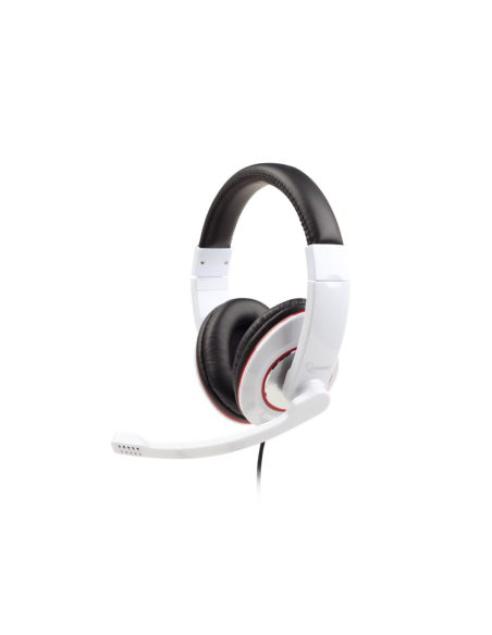 Gembird MHS-001-GW auricular y casco Auriculares Alámbrico Diadema Llamadas/Música Blanco