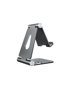 AISENS Soporte De Sobremesa Tamaño M Ajustable (2 Pivotes) Para Movil / Tablet, Gris