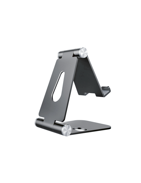 AISENS Soporte De Sobremesa Tamaño M Ajustable (2 Pivotes) Para Movil / Tablet, Gris