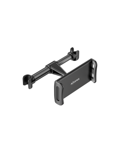 AISENS Soporte Coche Ajustable (1 Pivote) Para Reposacabezas Para Telefono / Tablet, Negro