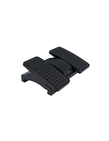 TooQ Reposapiés Ajustable en Altura e Inclinación, Negro