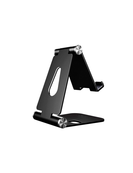 AISENS Soporte De Sobremesa Tamaño M Ajustable (2 Pivotes) Para Movil / Tablet, Negro