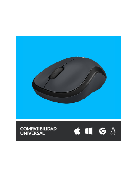 Logitech M220 Silent ratón Oficina Ambidextro RF inalámbrico Óptico 1000 DPI