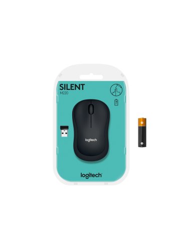 Logitech M220 Silent ratón Oficina Ambidextro RF inalámbrico Óptico 1000 DPI
