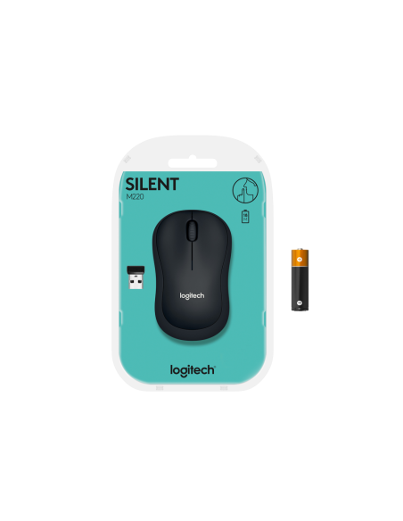 Logitech M220 Silent ratón Oficina Ambidextro RF inalámbrico Óptico 1000 DPI