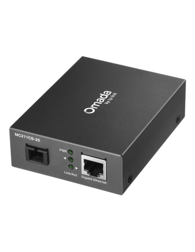 TP-Link Omada MC211CS-20 convertidor de medio 1000 Mbit/s 1310 nm Monomodo Negro
