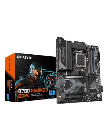 GIGABYTE B760 GAMING X placa base DDR4 - Soporta CPUs Intel Core de 14ª generación, VRM digital de 8+1+1 fases, hasta 5333MHz DD