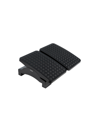 TooQ Reposapiés Ajustable en Altura e Inclinación, Negro