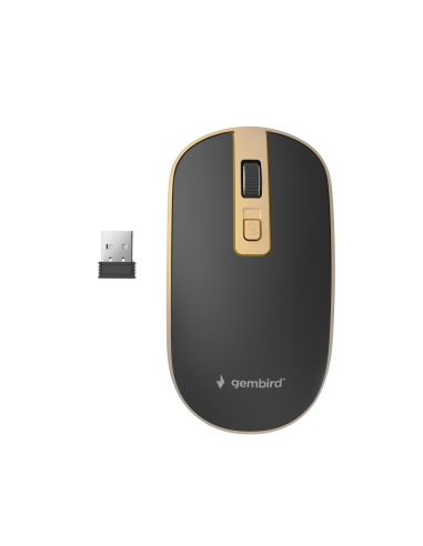 Gembird MUSW-4B-06-BG ratón Oficina Ambidextro RF inalámbrico Óptico 1600 DPI