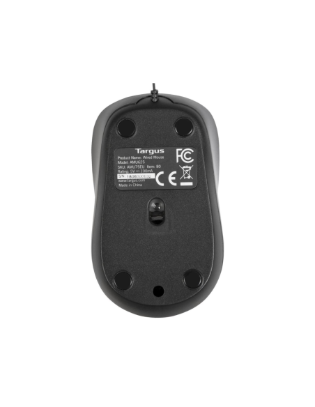 Targus AMU75EU ratón Viajes Ambidextro USB tipo A 1000 DPI