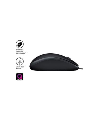 Logitech B110 Silent ratón Oficina Ambidextro USB tipo A Óptico 1000 DPI