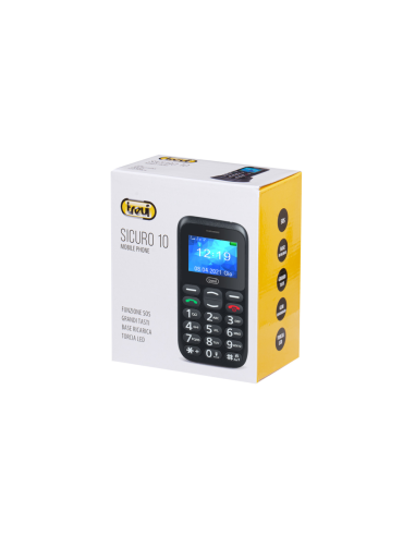 Trevi Sicuro 10 4,5 cm (1.77") Negro Teléfono para personas mayores