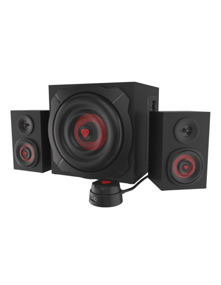 GENESIS Helium 610BT conjunto de altavoces 60 W PC/ordenador portátil Negro, Rojo 2.1 canales De 2 vías 30 W Bluetooth