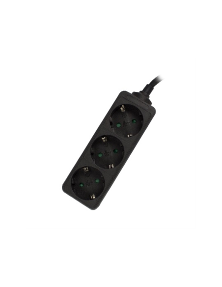 Ewent EW3959 base múltiple 1,5 m 3 salidas AC Interior Negro