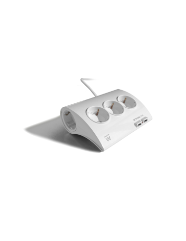 Ewent EW3935 base múltiple 1,5 m 5 salidas AC Interior Blanco