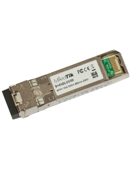 Mikrotik S+85DLC03D red modulo transceptor Fibra óptica 10000 Mbit/s SFP+ 850 nm