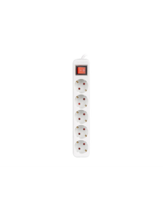 Lanberg PS1-05F-0150-W base múltiple 1,5 m 5 salidas AC Interior Blanco