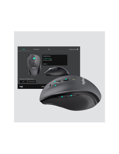 Logitech Customizable Mouse M705 ratón Oficina mano derecha RF inalámbrico Óptico 1000 DPI