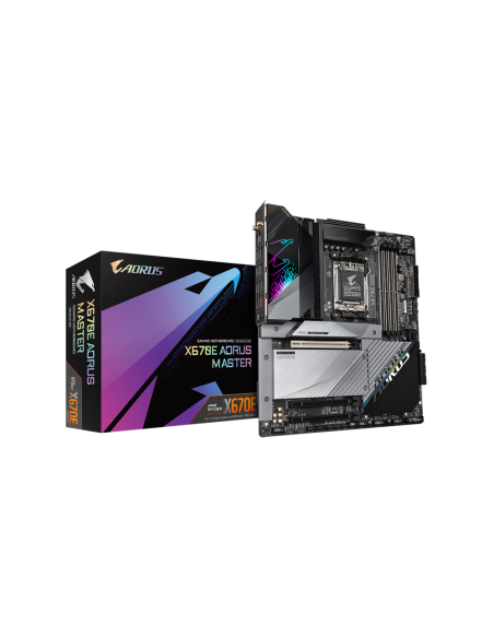 GIGABYTE X670E AORUS MASTER Placa base - Compatible con AMD Ryzen 9000 Series CPUs, 16+2+2 Phases Digital VRM, up to 8000MHz DDR