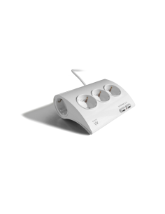 Ewent EW3935 base múltiple 1,5 m 5 salidas AC Interior Blanco