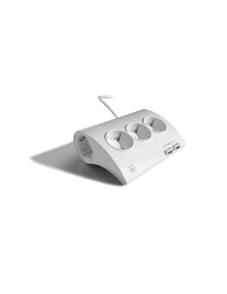 Ewent EW3935 base múltiple 1,5 m 5 salidas AC Interior Blanco