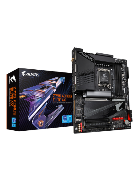 GIGABYTE Z790 AORUS ELITE AX Placa base - Soporta CPUs Intel Core de 14ª generación, 16*+2+1 fases de VRM digital, hasta 7600MHz