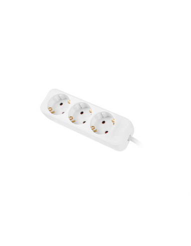 Lanberg PS0-03F-0150-W base múltiple 1,5 m 3 salidas AC Interior Blanco