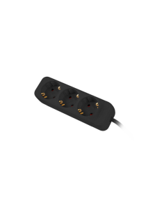 Lanberg PS0-03F-0150-BK base múltiple 1,5 m 3 salidas AC Interior Negro